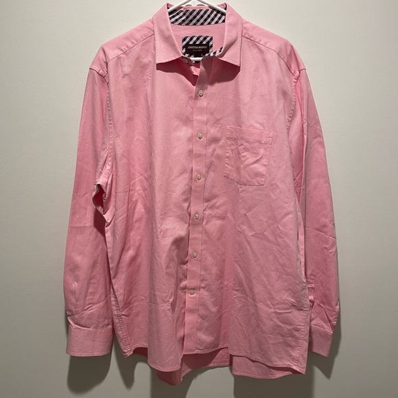 Johnston & Murphy Men's Pink Dress Shirt Size Large NWOT - Picture 1 of 4